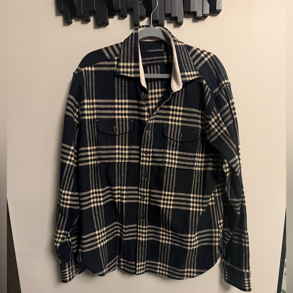 XL Hammer Made men’s long-sleeve plaid button-down shirt
